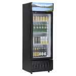 VEVOR Réfrigerateur à Boissons Frigo Vitrine Commercial 195 L 0-10 ℃ 3 Étagères