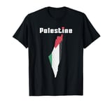 Palestine flag scarf, cute palestine scarf map gift T-Shirt