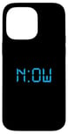 Coque pour iPhone 14 Pro Max Graphique bleu « The Time Is Now »