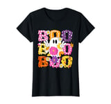 "Boo Boo Groovy Ghost" Retro Halloween Power of Flower Tee T-Shirt