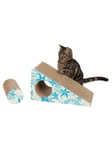 Trixie Scratching ramp 2 pieces cardboard catnip 44 × 23 × 21 cm turquoise