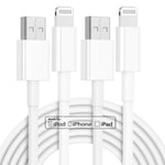 iPhone Charger Cable 2M 2Pack [Apple MFi Certified], Long iPhone Lightning Cable, 2 Metres USB A to Lightning Charger Lead Fast Charging for iPhone 14 Pro Max/13/12 Mini/11/X/XS/Max/XR/SE/8 Plus