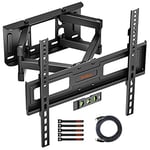 Redbat TV Wall Mount for 23-60 Inch LED LCD Flat & Curved TVs, Swivels Tilts & Rotates, Extendable and Retractable TV Wall Bracket Holds up to 45kg, Max VESA 400x400mm