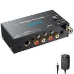 Préampli Phono Mini Préamplificateur Phono M/M avec Adaptateur DC 12V Préamplificateur Stéréo Métal à Faible Sortie pour RCA Entrée & Sortie 1/4" TRS Préamplificateur de Tourne-Disque