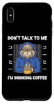 Coque pour iPhone XS Max Chat vintage Don't Talk To Me I'm Drinking Coffee Style rétro