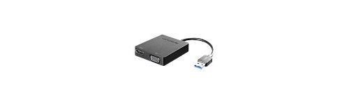 Lenovo Universal USB 3.0 to VGA/HDMI Adapter - Adaptateur vidéo externe - USB 3.0 - HDMI, VGA