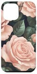 Coque pour iPhone 12 Pro Max Blush Rose Bloom Dark Garden Design