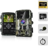 HAZA Caméra de Chasse 2.7K/1580P 58MP Full HD Camera Chasse avec Carte SD 32GB Camera Infrarouge Vision Nocturne Animaux Caméra Piege Photographique Étanche Camera Suiveuse Exterieur Traque IR Caméra