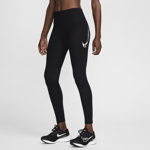 Nike Women's Mid-rise 7/8 Running Leggings With Pockets Fast Juoksuvaatteet BLACK/WHITE