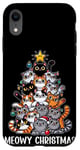 Coque pour iPhone XR Chat Noël Amoureux des Chats Noël