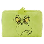 Loungefly Dr. Seuss' How Grinch Stole Christmas! Plush Glow Zip Wallet Purse NEW