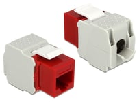 DELOCK – Keystone Module RJ45 jack > LSA Cat.6 UTP red (86344)