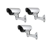 tempo di saldi 3 Faux Caméras De Surveillance en Plein Air Lumière LED Clignotant Infrarouge -