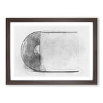 Big Box Art Vinyl Record in Abstract Framed Wall Art Picture Print Ready to Hang, Walnut A2 (62 x 45 cm)