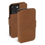 Premium Apple IPhone 13 Leather Phone Wallet / Brown - SWEDISH DESIGN - REAL LEATHER Brun