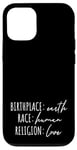 iPhone 12/12 Pro Birthplace Earth Peace Kindness Love Human Being Case