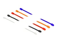 Delock Cable Ties Flexible - Kabellissesett - 25 Cm - Svart, Hvit, Blå, Rød, Oransje