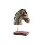 DKD Home Decor Figurine décorative Cheval Fer Manguier 24 x 12 x 35 cm