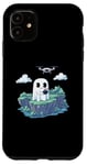 Coque pour iPhone 11 Drone drôle fantôme volant Halloween RC Quadrocopter fantôme