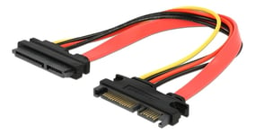 DeLOCK 22-pin SATA-kabel, 0,20m, hane - hona