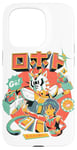 Coque pour iPhone 15 Pro Neko Roboto Kawaii Mecha Hero Japonais Dessin Animé Chat Robot