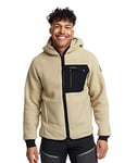 RevolutionRace Sherpa Hoodie pour Homme, Veste Polaire D'extérieur Parfaite pour la Randonnée et les Aventures en Plein Air, Beige Khaki, XXL