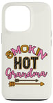 Coque pour iPhone 13 Pro Smoking Hot Grandma Motif zèbre Rose vif