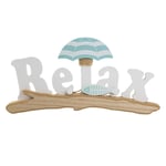 BESPORTBLE Wood Relax Decorative Letter Sign Free Standing Nautical Desk Table Shelf Wooden Ornament For Rustic Home Decorations