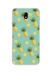 NOVAGO Compatible avec Samsung J7 2017/ J7Pro (J730) Coque Souple et résistante Anti Choc avec Impression de qualité(Ananas)