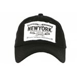 Casquette New York Vintage Noire en Coton Baseball Retro-Taille unique