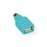 Value PS/2 to USB Adaptateur, Mouse Green - Adaptateur pour Câble (Mouse Green, Vert, 12 x 20 x 30 mm)