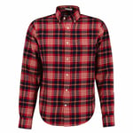 GANT Regular Fit Flannel Plaid Shirt Herr