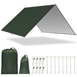 BLUEVER bâche de Camping imperméable, hamac Anti-Pluie Anti-UV abri Solaire Tente de Camping en Plein air bâche Coupe-Vent Anti-Neige bache de randonnée