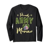 Proud Army Memaw Camou Dog Tag USA American Flag Family Long Sleeve T-Shirt