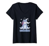 Womens Disney Winnie The Pooh Eeyore Not A Morning Person Eye Cover V-Neck T-Shirt