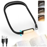 Lablanc - Liseuse Lampe de Lecture de Cou, Rechargeable 3 Couleurs Lampe Lecture au Lit led Bras Pliables pour la Lecture, le Tricot, la Réparation,