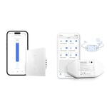 Meross Interrupteur WiFi pour Volet Roulant (FIL NEUTRE REQUIS), Interrupteur Tactile & Interrupteur Connecté WiFi, Meross 10A DIY Interrupteur Intelligent Compatible avec Alexa