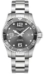 LONGINES L37824766 HydroConquest 43mm Grey Ceramic Bezel Watch