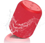 NOTABRICK Bluetooth Speaker Portable Wireless Outdoor Speakers,15W Loud Stereo,Enhanced Bass,100 Feet Wireless Range,IPX6 Waterproof Shower Speaker for Travel,red