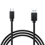 Câble Charge Usb 3.0 Type C Vers Usb Standard Type A, 1m De Long, Couleur Noir Pour Huawei Honor 10/ Honor Play/ Mate Rs Porsche Design