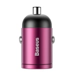 Baseus Tiny Star Mini Snabbladdning Billaddare USB-port 30W - Rosa