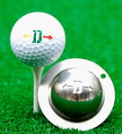 Tin-Cup Unisex Adult ALPHA PLAYERS CUP D Golf Ball Marker - Steel, One Size