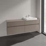 VILLEROY & BOCH COLLARO SERVANTSKAP 160 FOR SERVANT HØYRE 60 CM M/4 SKUFFER TRØFFELGRÅ