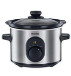 Swan SF17010N 1.5 Litre Round Stainless Steel Slow Cooker 3 Cooking Setting