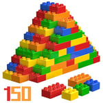 WYSWYG Big Building Blocks Sets for Age 3-5, Large Building Bricks Compatible with duplo Bricks and Major Brands, Kid Building Blocks for Ages 3 4 5 6, Big Blocks Gifts for Boys Girls,150PCS