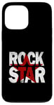 Coque pour iPhone 13 Pro Max Graphisme rouge vintage Red Rock Star