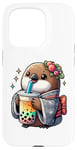 iPhone 15 Pro Kiwi Bird Drinking Bubble Tea Japanese Kimono Case