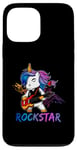 Coque pour iPhone 13 Pro Max Licorne Rock Star Guitare à bascule Musique Chanteur Rock Band