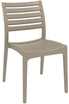 Chaise De Jardin En Plastique Design Simple Empilable Beige 10_0000974