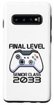 Coque pour Galaxy S10 Jeu vidéo Senior Class Final Level Gamer Class of 2033